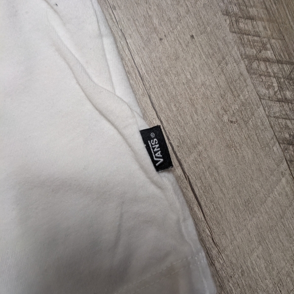Vans White Cropped Tee Shirt Women's Size Small - Picture 3 of 7